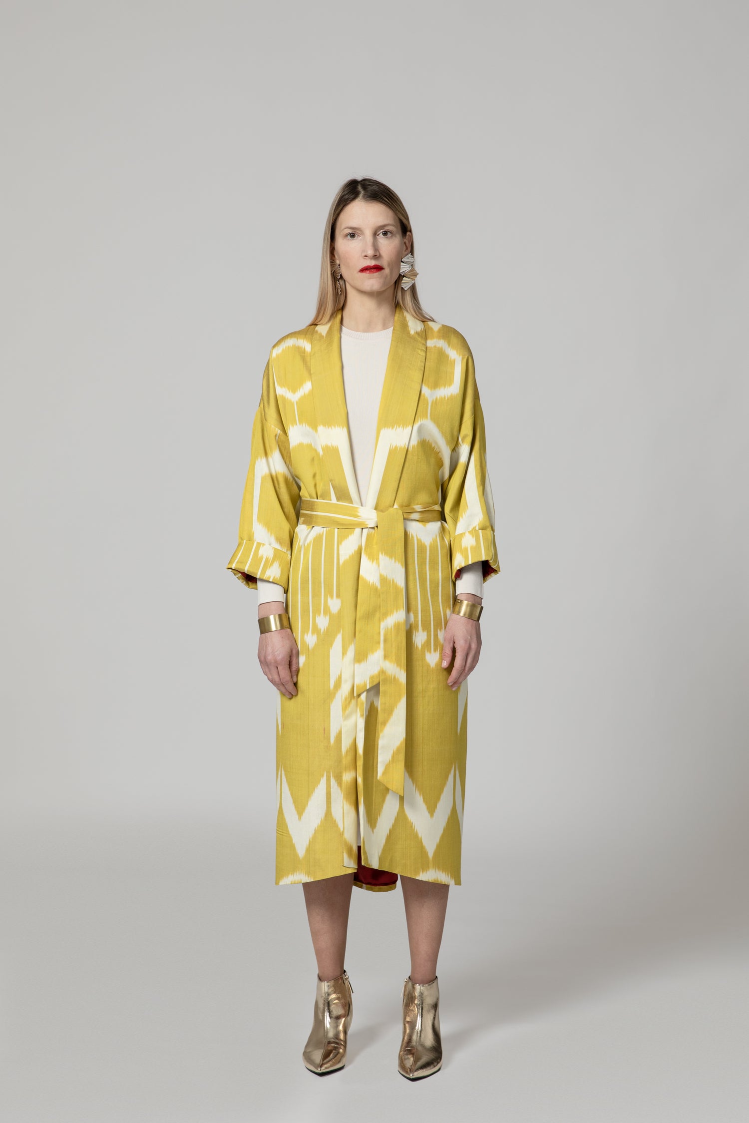 IKAT OVERSIZE COAT Arrow Saffron