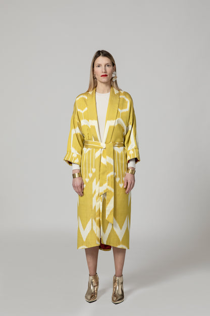 IKAT OVERSIZE COAT Arrow Saffron