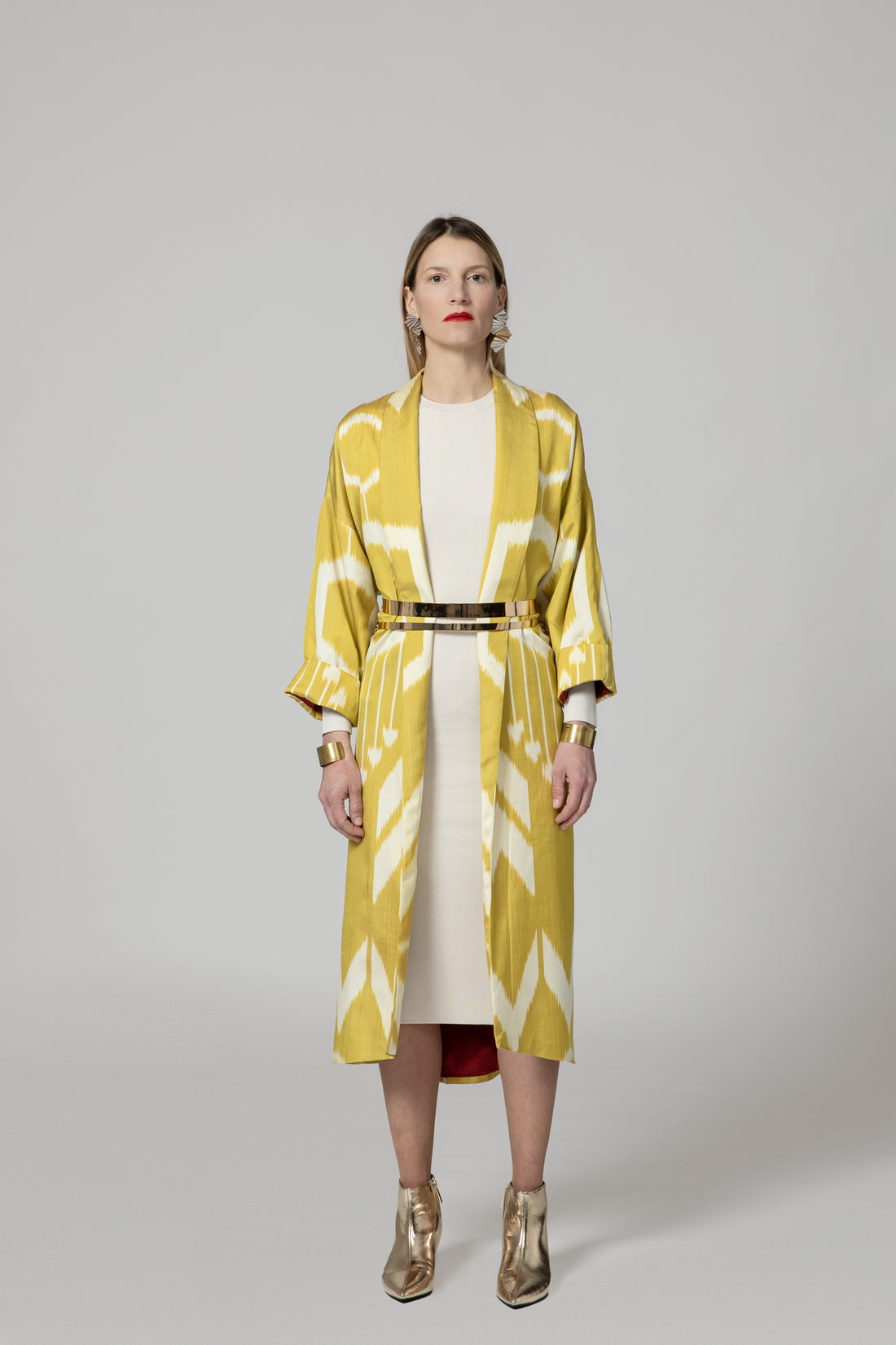 IKAT OVERSIZE COAT Arrow Saffron