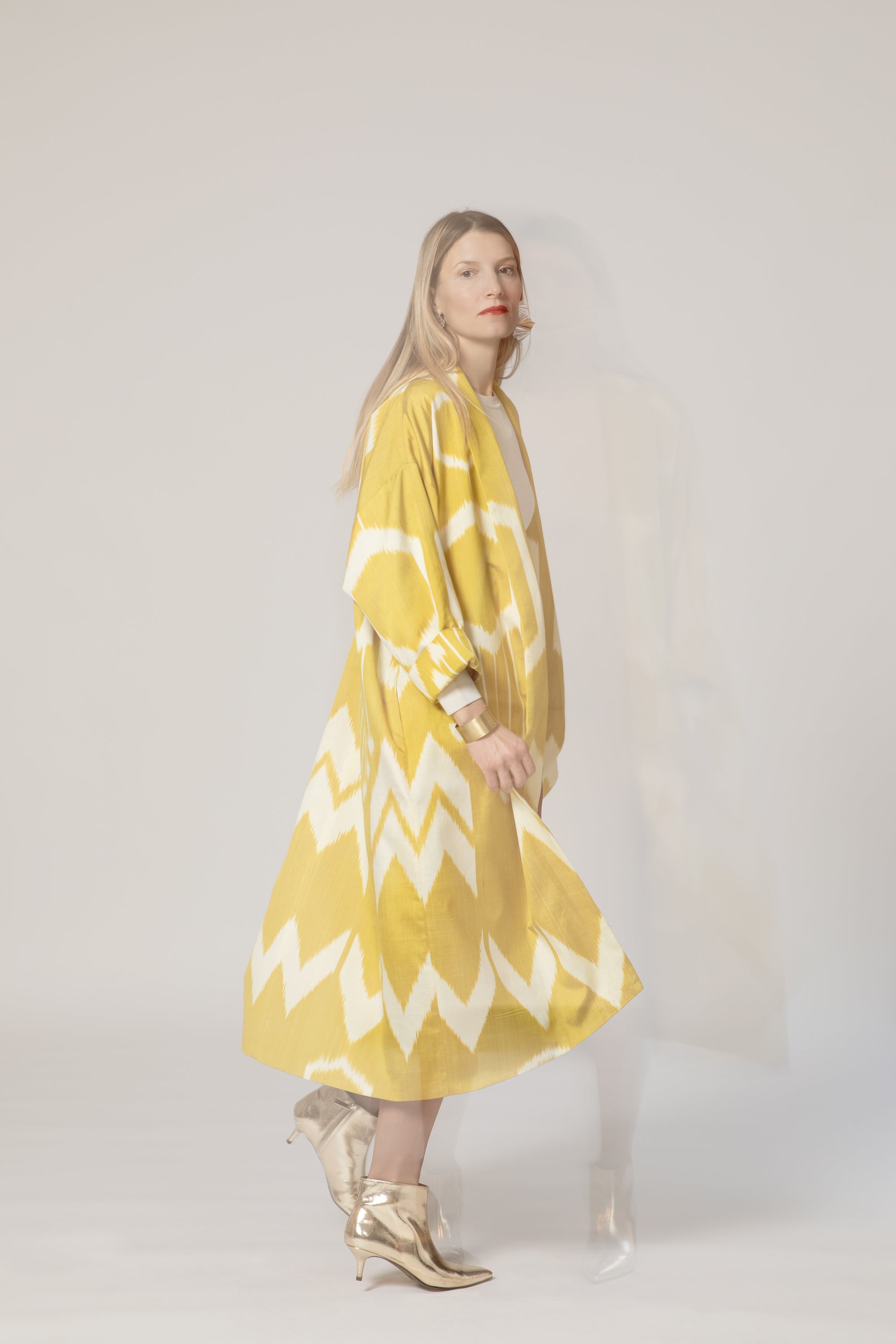 IKAT OVERSIZE COAT Arrow Saffron