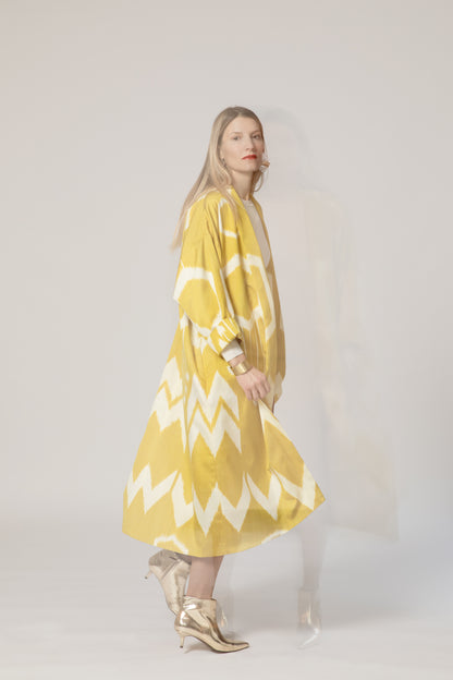 IKAT OVERSIZE COAT Arrow Saffron