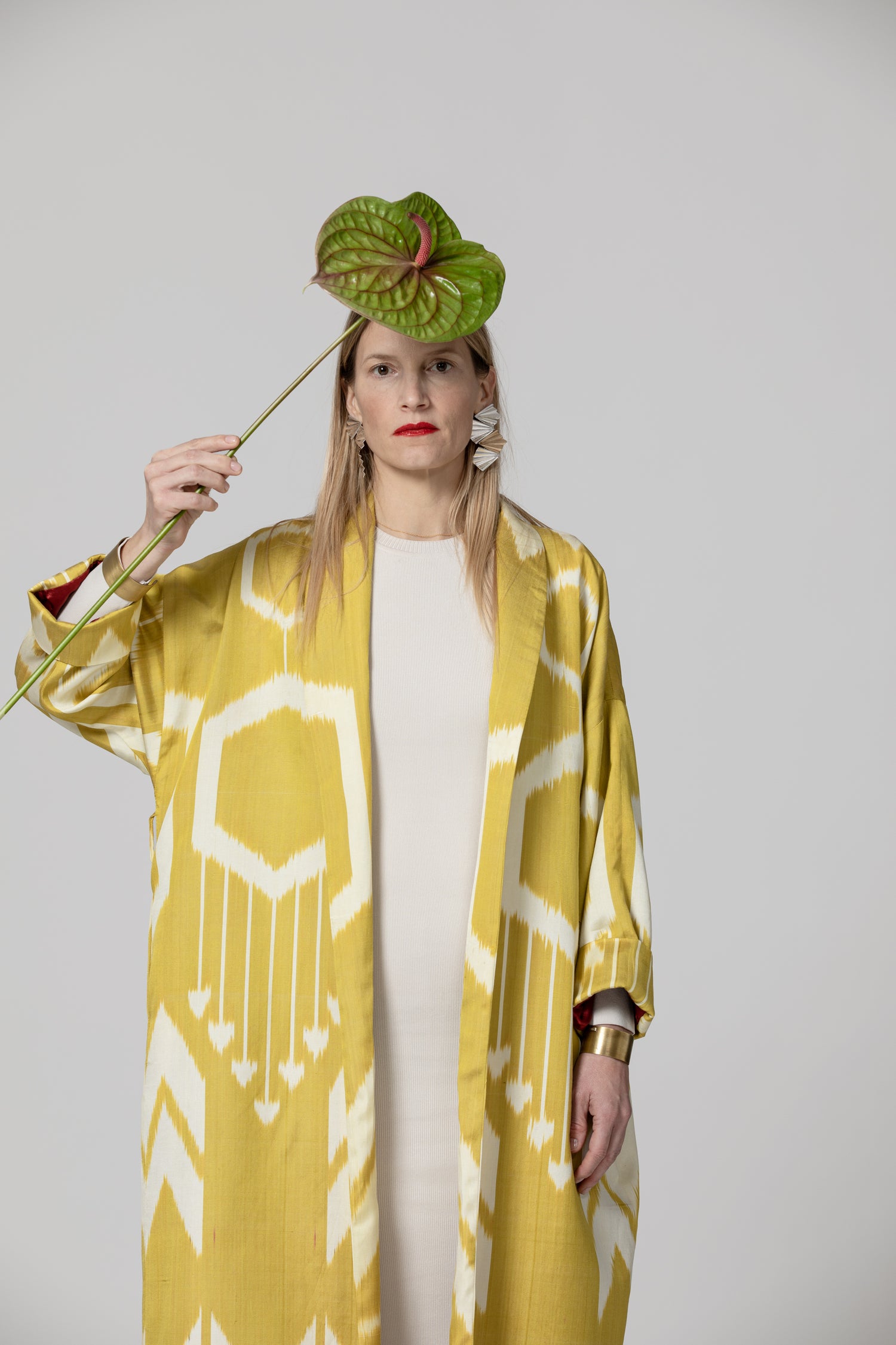 IKAT OVERSIZE COAT Arrow Saffron