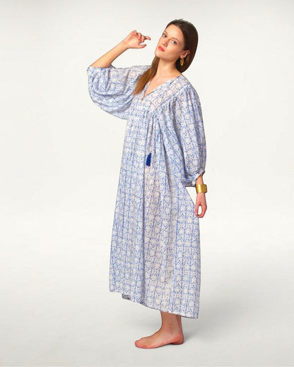 MAXI DRESS HANNAH Greek Blue