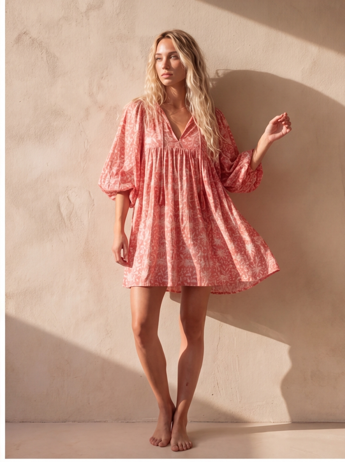 MINI DRESS LALA Coral Pink
