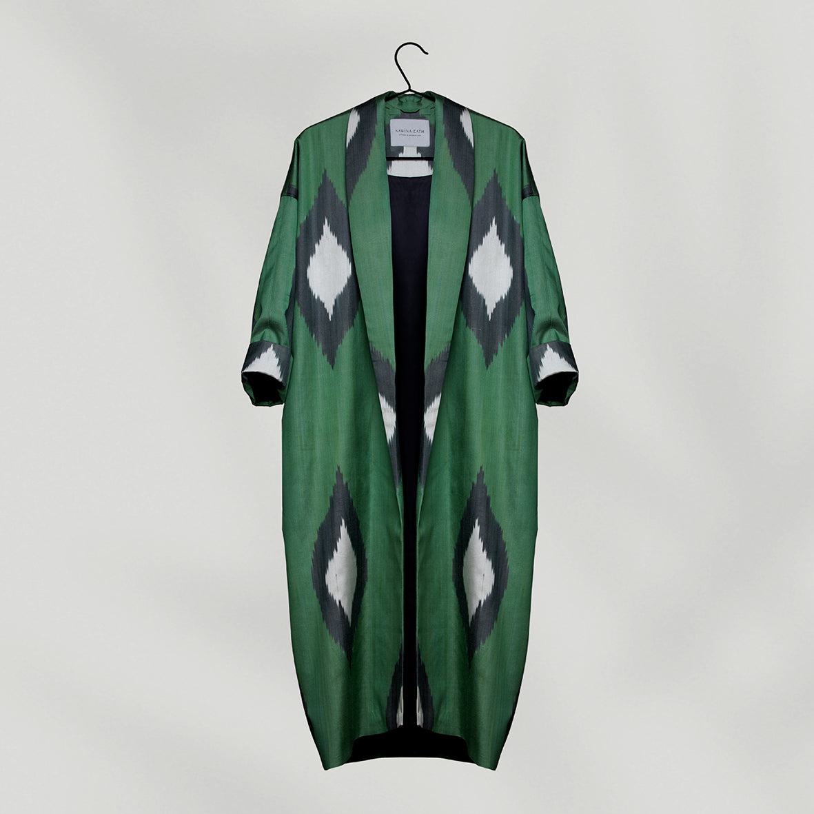 IKAT OVERSIZE COAT Diamond Green