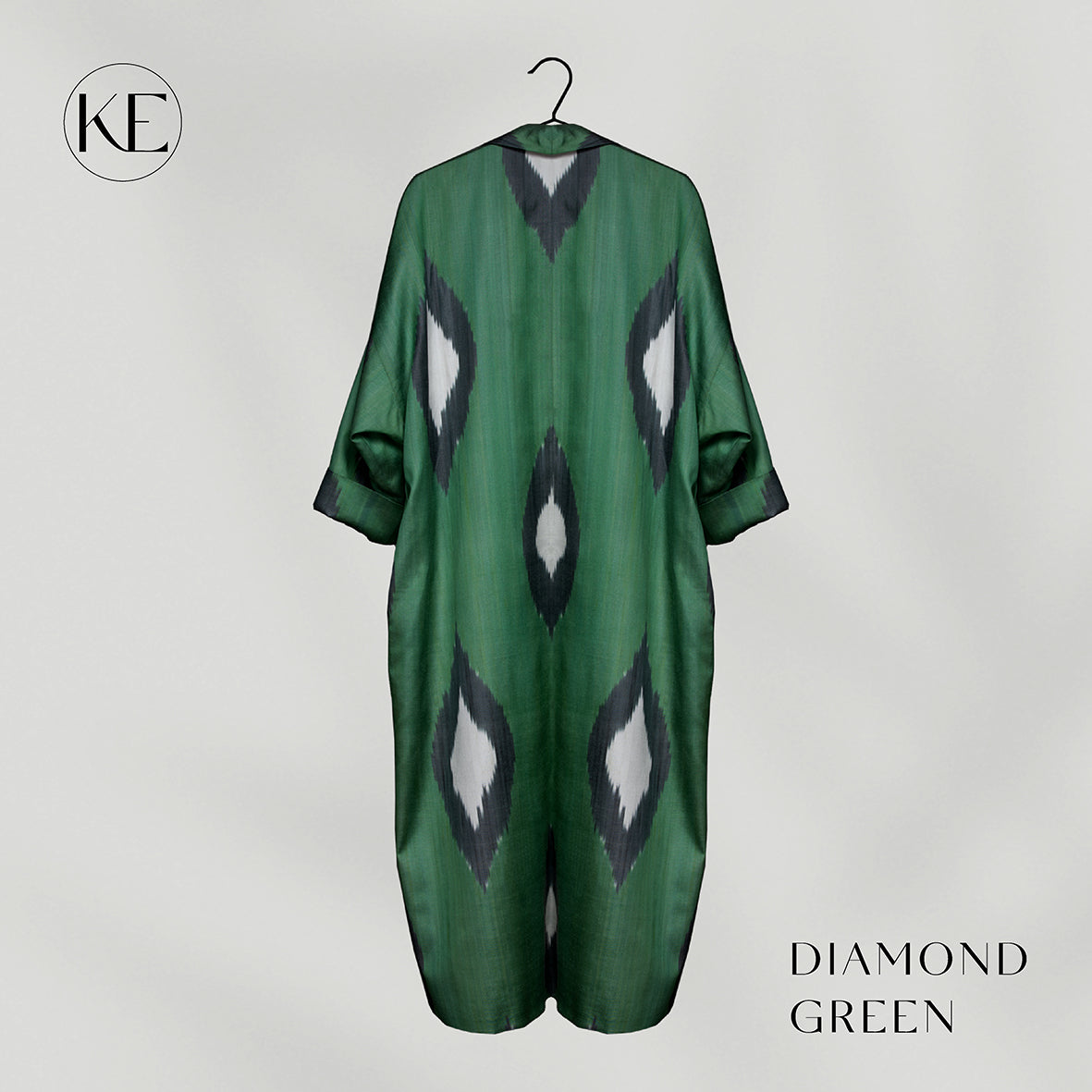 IKAT OVERSIZE COAT Diamond Green