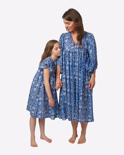MIDI DRESS AVA Azure Blue