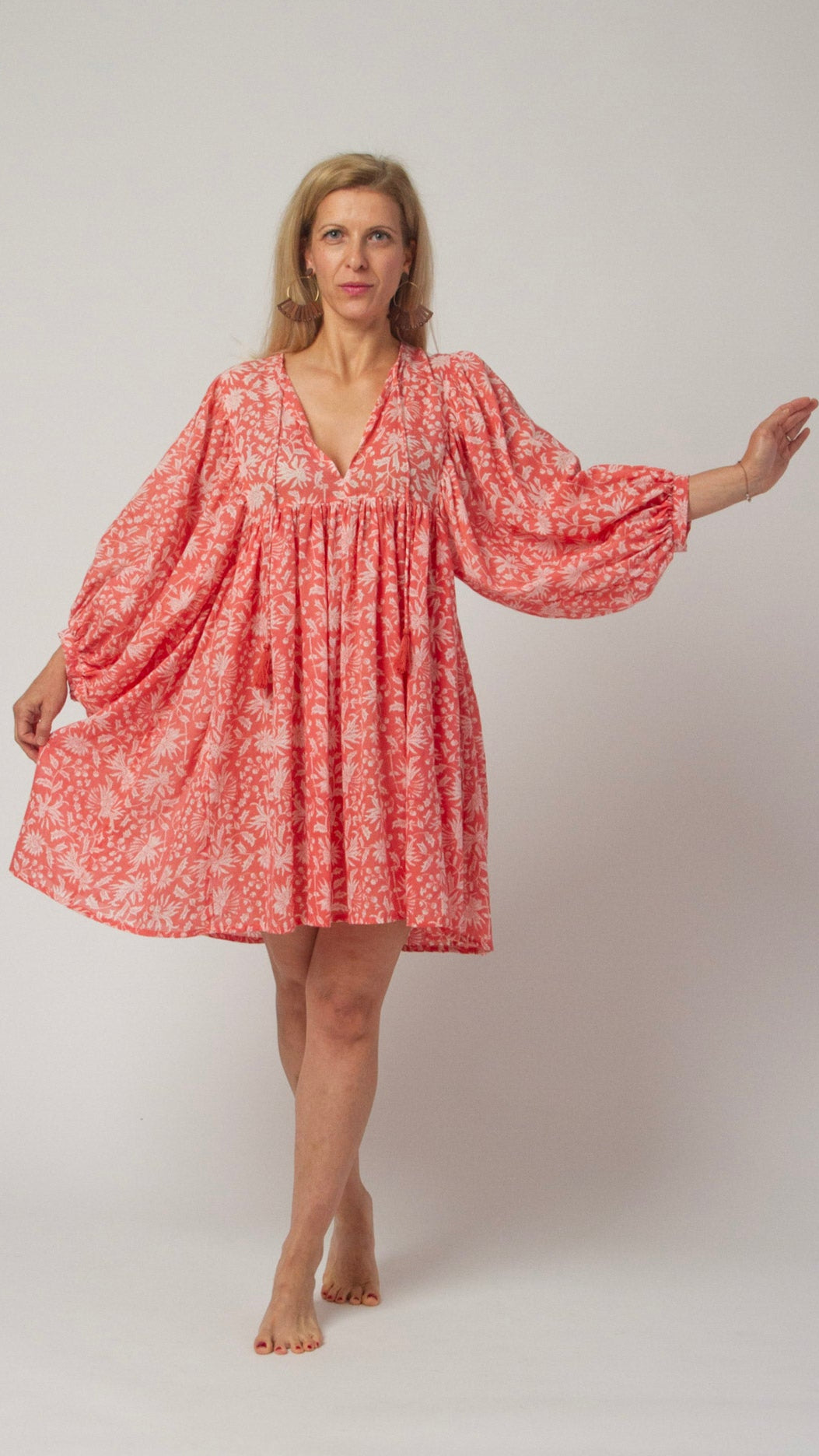 MINI DRESS LALA Coral Pink