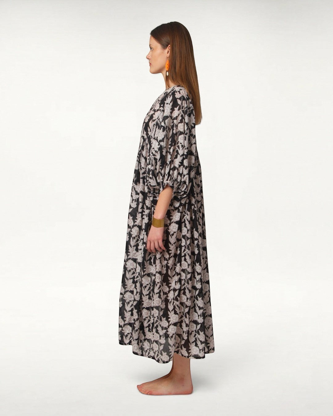 MAXI DRESS HANNAH Black Flower
