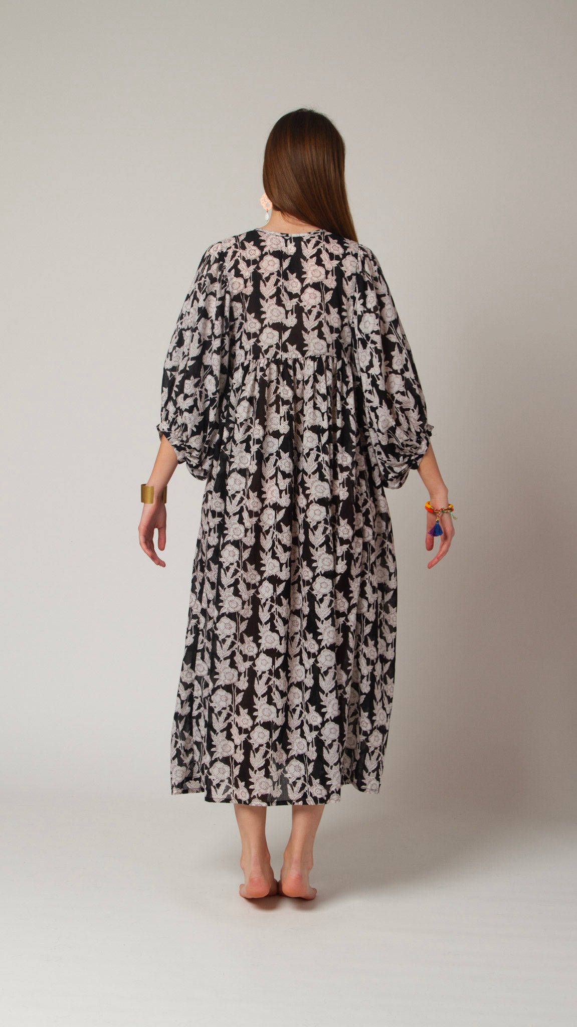 MAXI DRESS HANNAH Black Flower