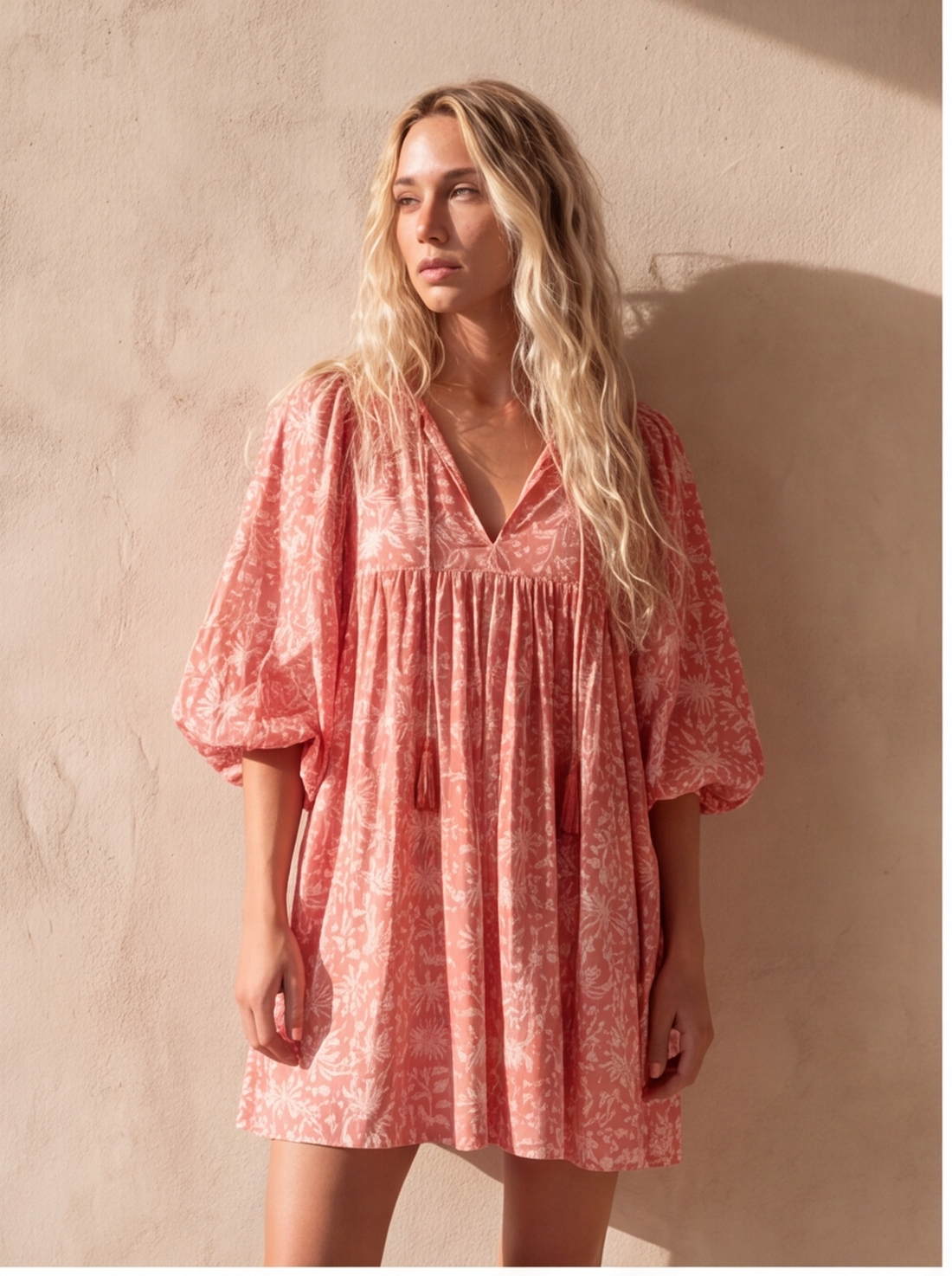 MINI DRESS LALA Coral Pink