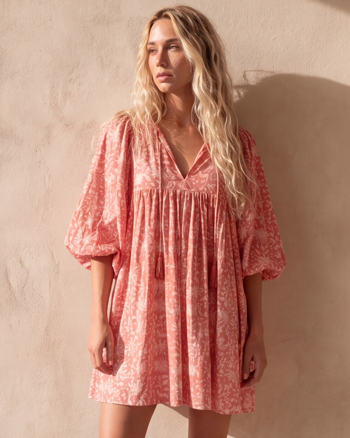 MINI DRESS LALA Coral Pink