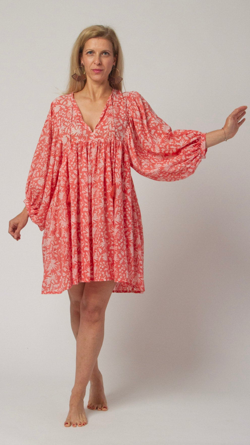 MINI DRESS LALA Coral Pink