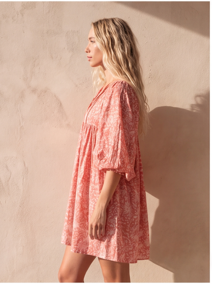 MINI DRESS LALA Coral Pink