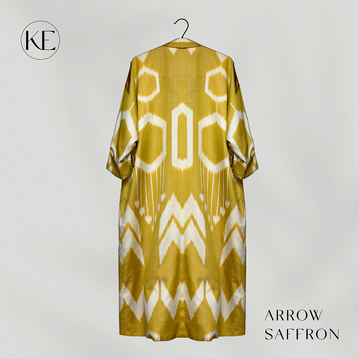 IKAT OVERSIZE COAT Arrow Saffron