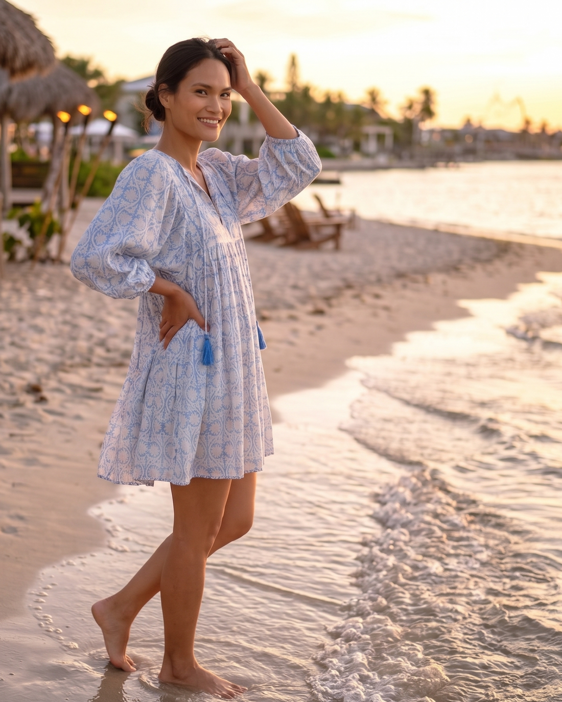 MINI DRESS LALA Greek Blue