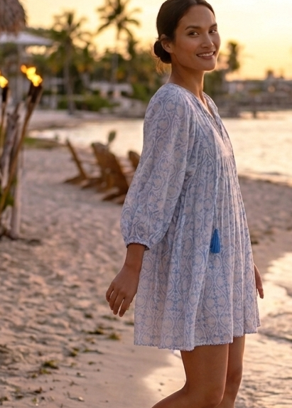 MINI DRESS LALA Greek Blue