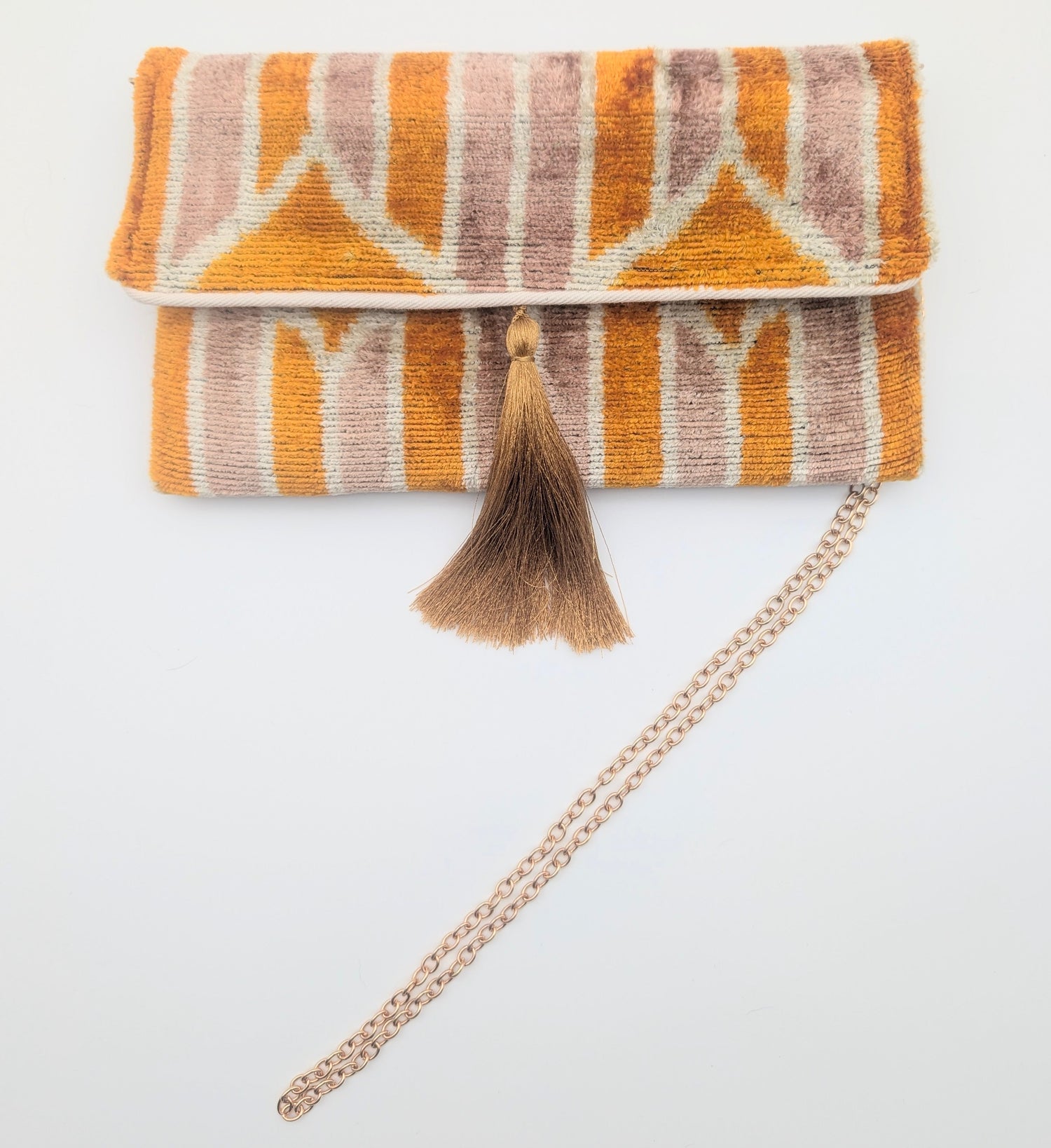 IKAT_VELVET_CLUTCH_ALIYA_Yellow_Sand