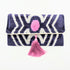 IKAT VELVET CLUTCH CHIARA Dark Purple Pink