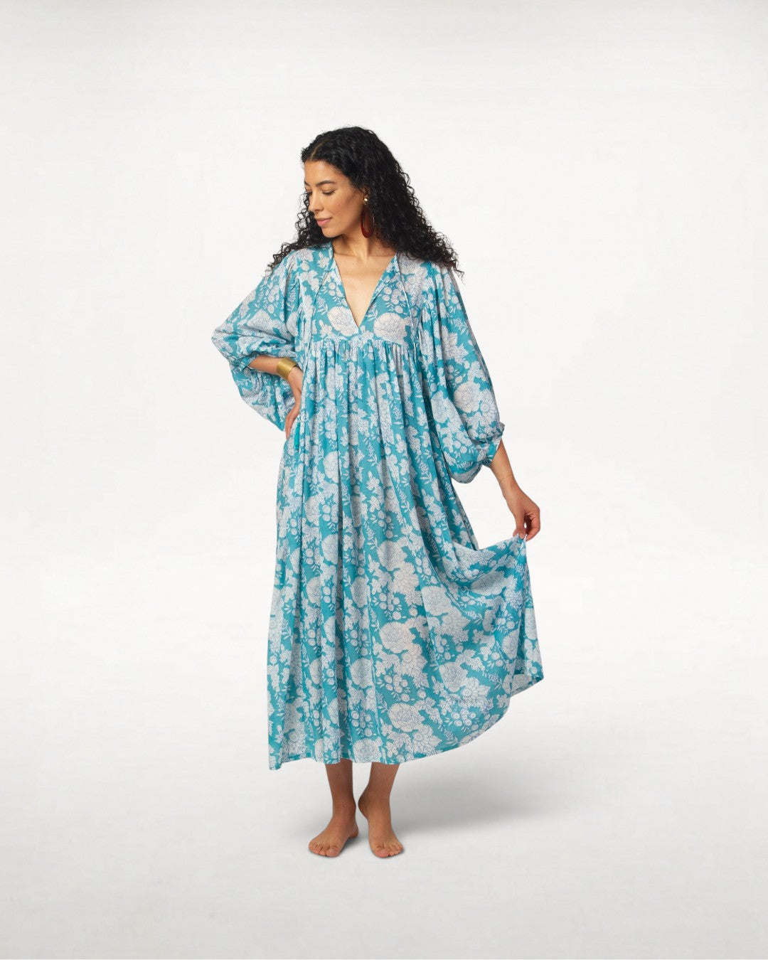 MAXI DRESS HANNAH Ocean Turquoise