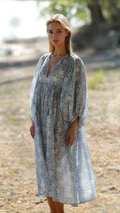 MIDI DRESS AVA Baby Blue