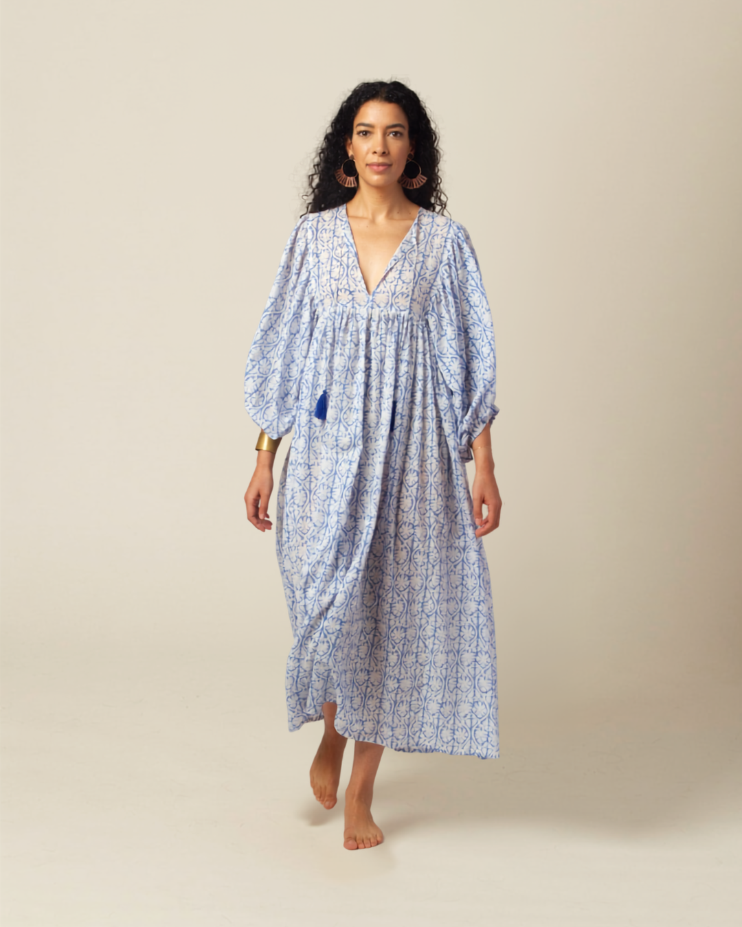 MAXI DRESS HANNAH Greek Blue