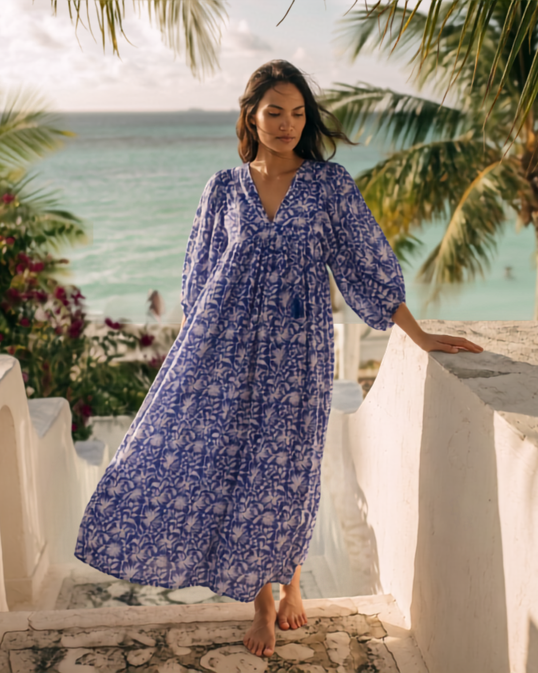 MAXI DRESS HANNAH Indigo Blue