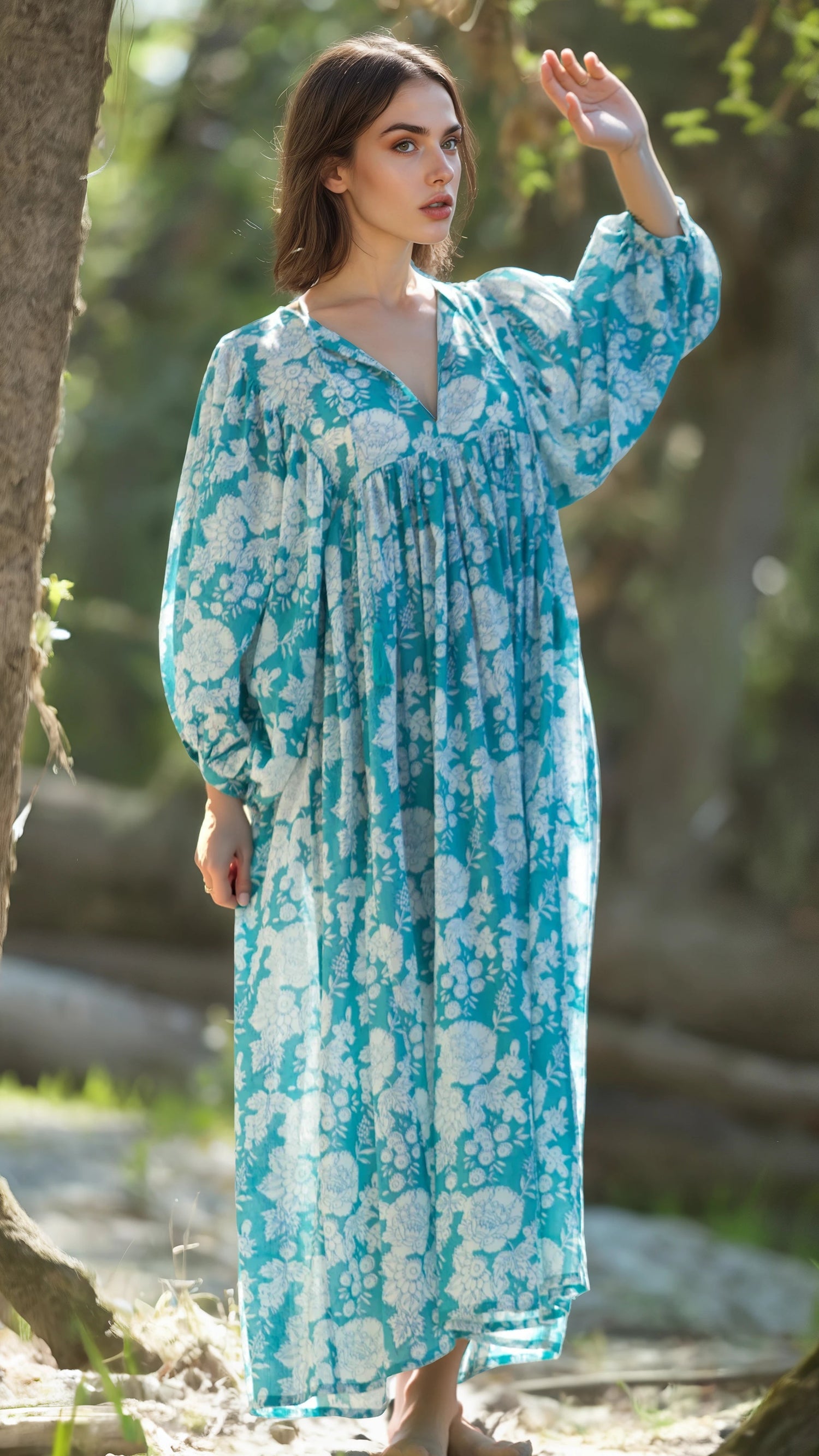 MAXI DRESS HANNAH Ocean Turquoise