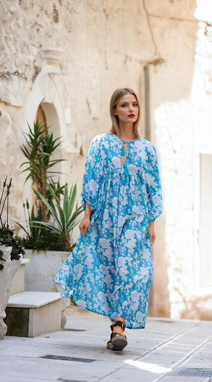 MAXI DRESS HANNAH Ocean Turquoise