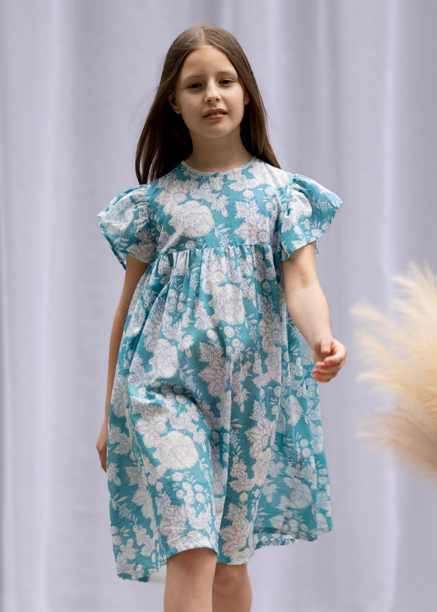 MINI&amp;ME DRESS BILLIE Ocean Turquoise