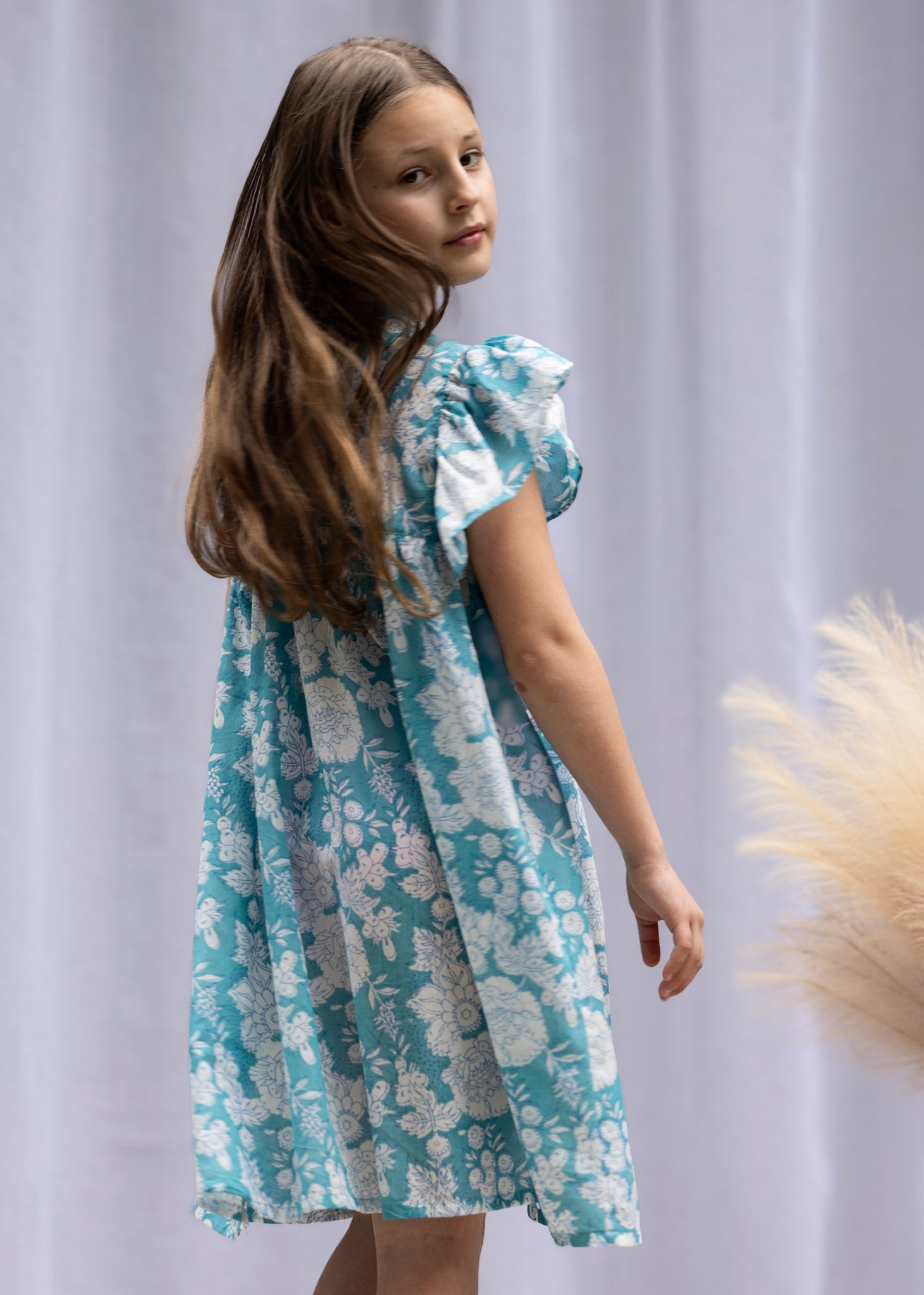 MINI&amp;ME DRESS BILLIE Ocean Turquoise