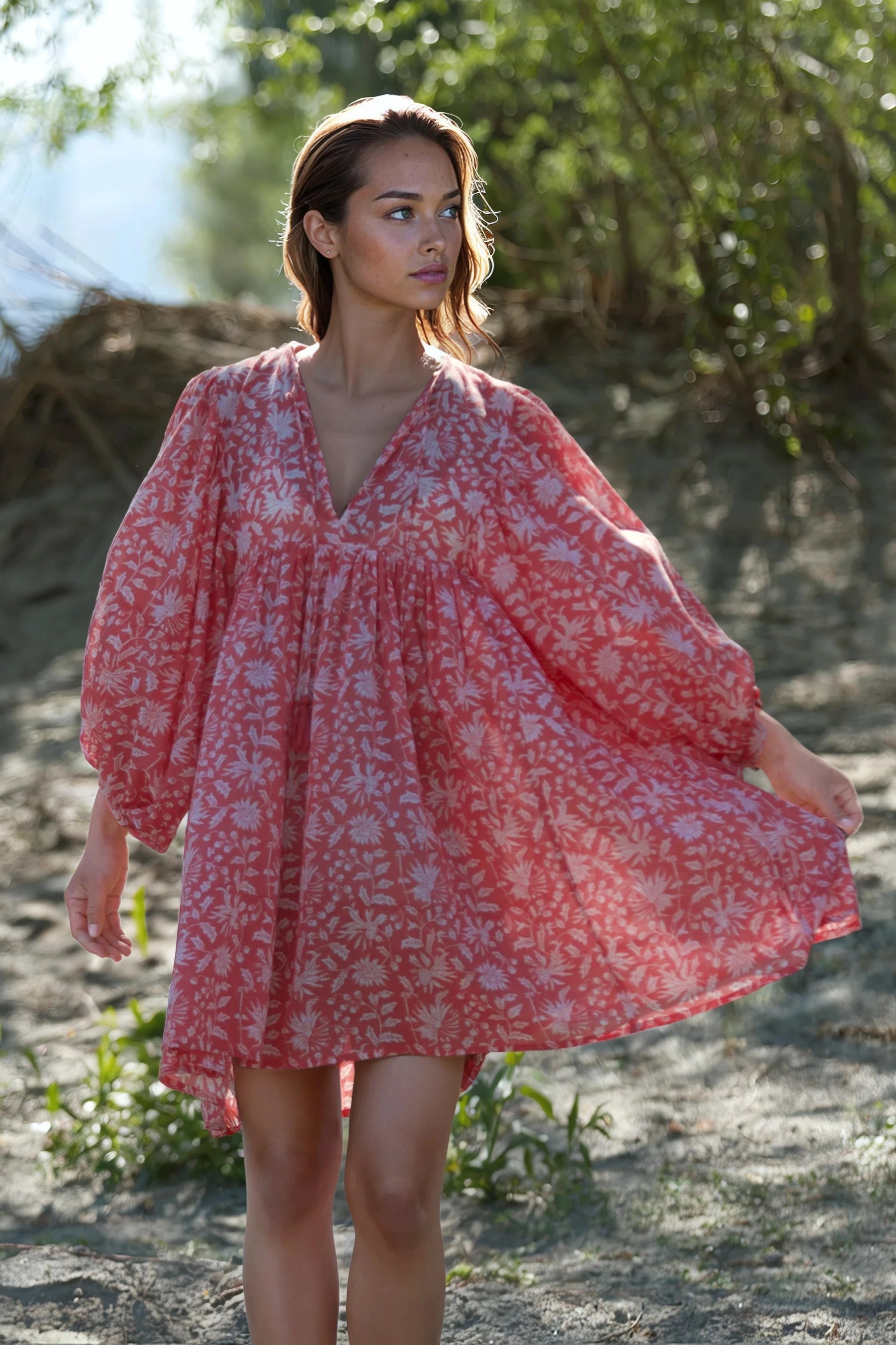 MINI DRESS LALA Coral Pink