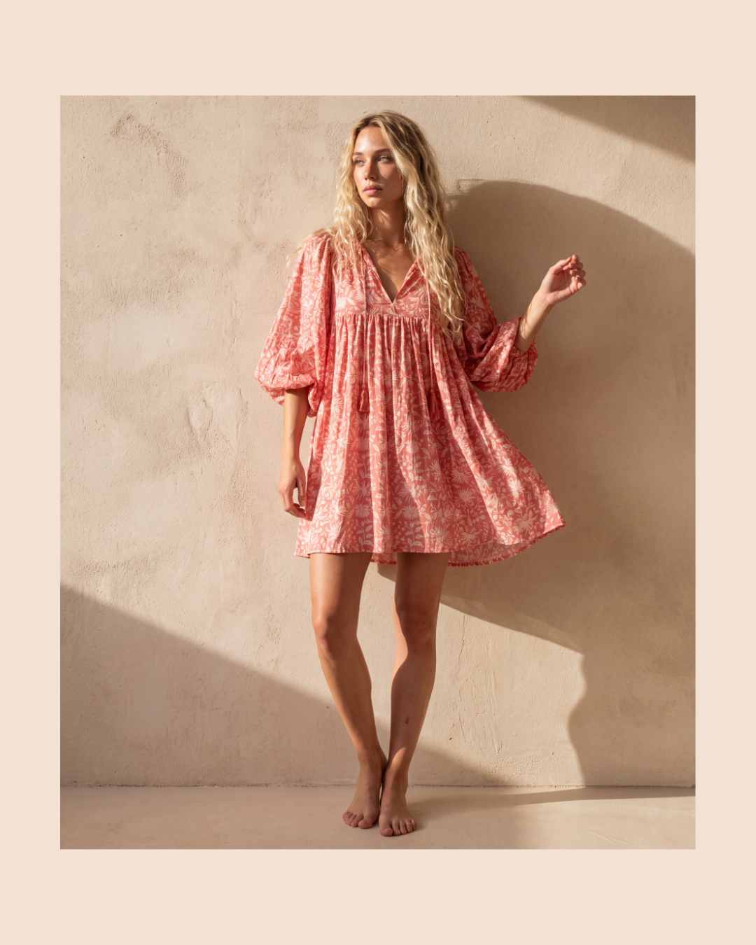 MINI DRESS LALA Coral Pink