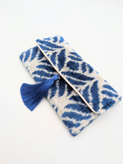 IKAT VELVET CLUTCH ELLA Royal Blue