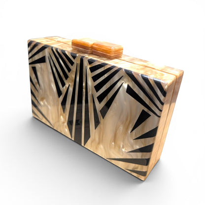 ACRYLIC BOX CLUTCH Art Deco
