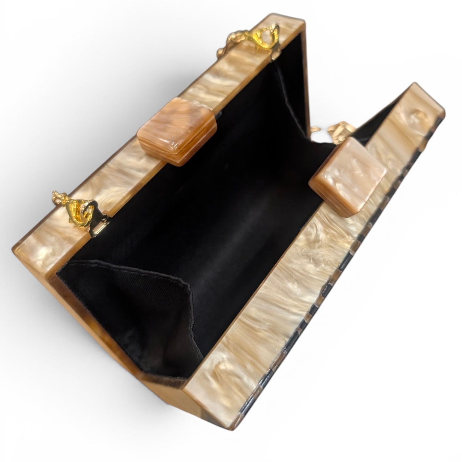 ACRYLIC BOX CLUTCH Art Deco