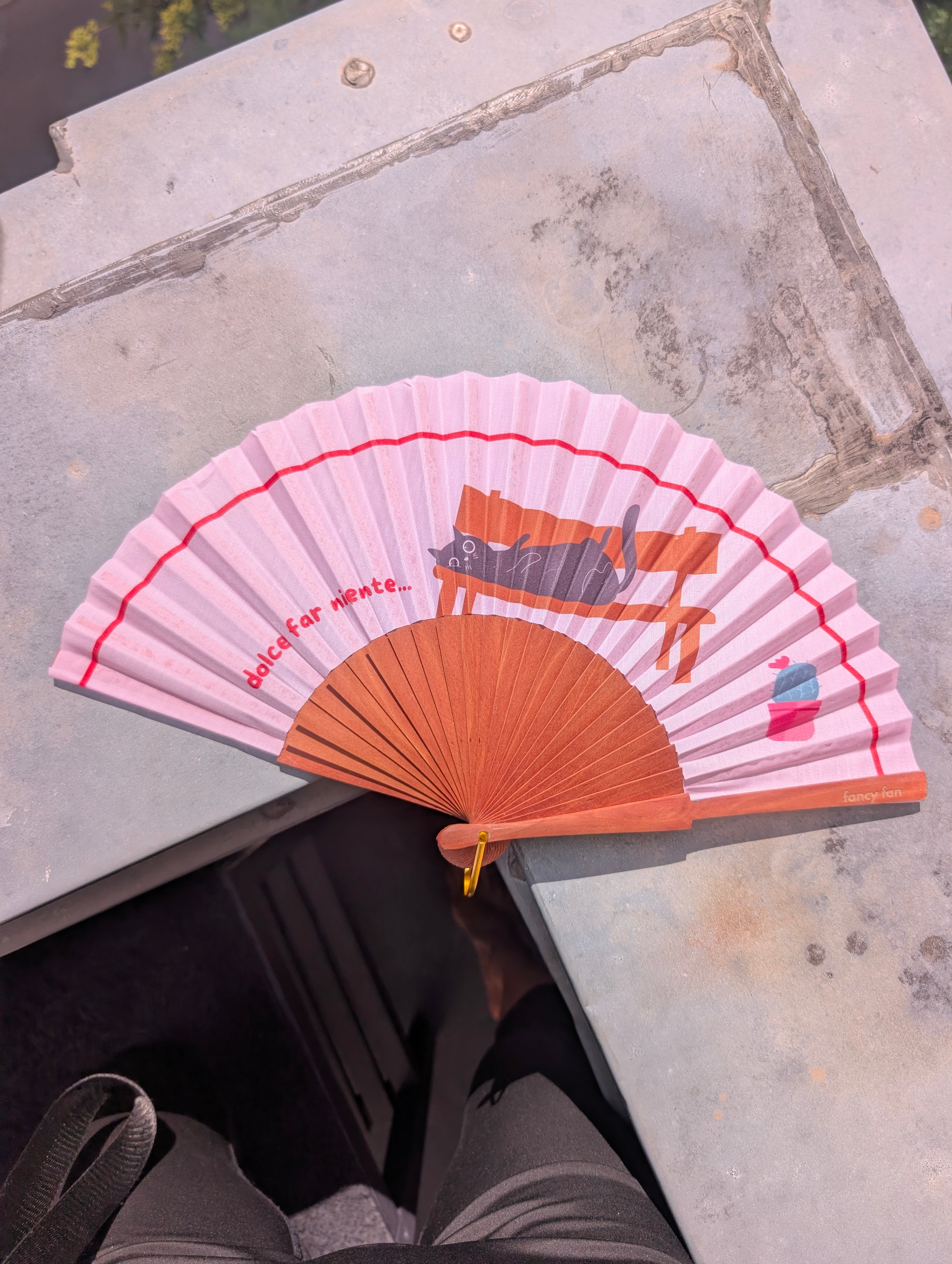 MISS KITTY Folding Hand Fan