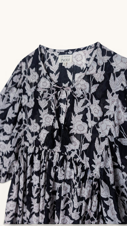 MAXI DRESS HANNAH Black Flower