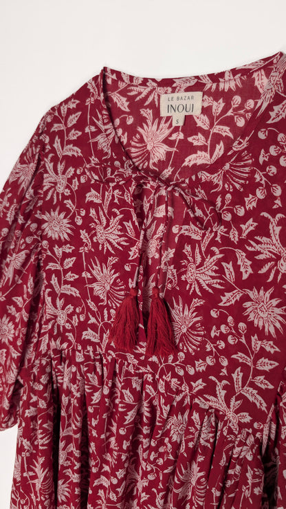 MIDI DRESS AVA Pomegranate
