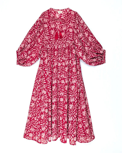 MIDI DRESS AVA Pomegranate