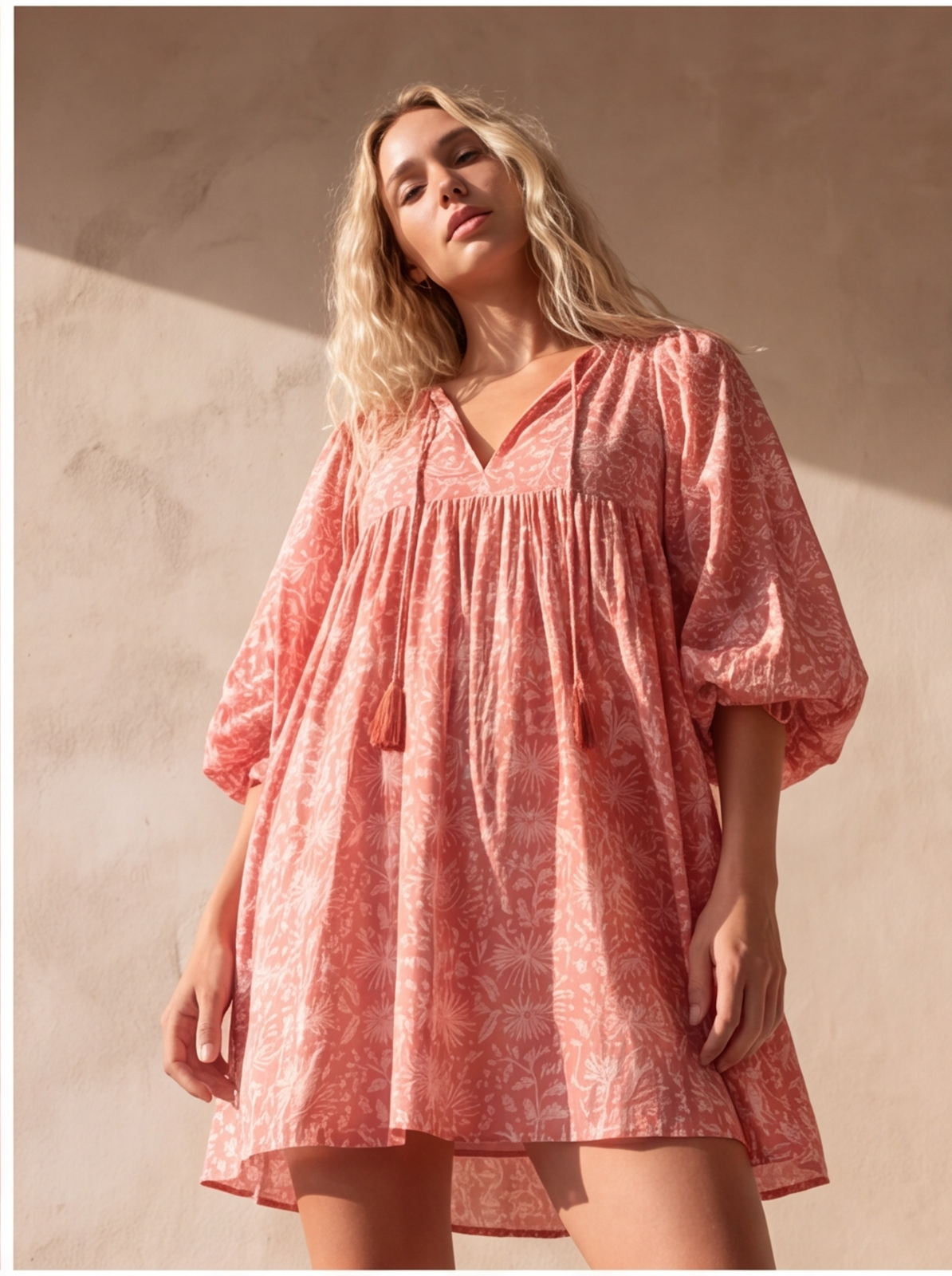 MINI DRESS LALA Coral Pink