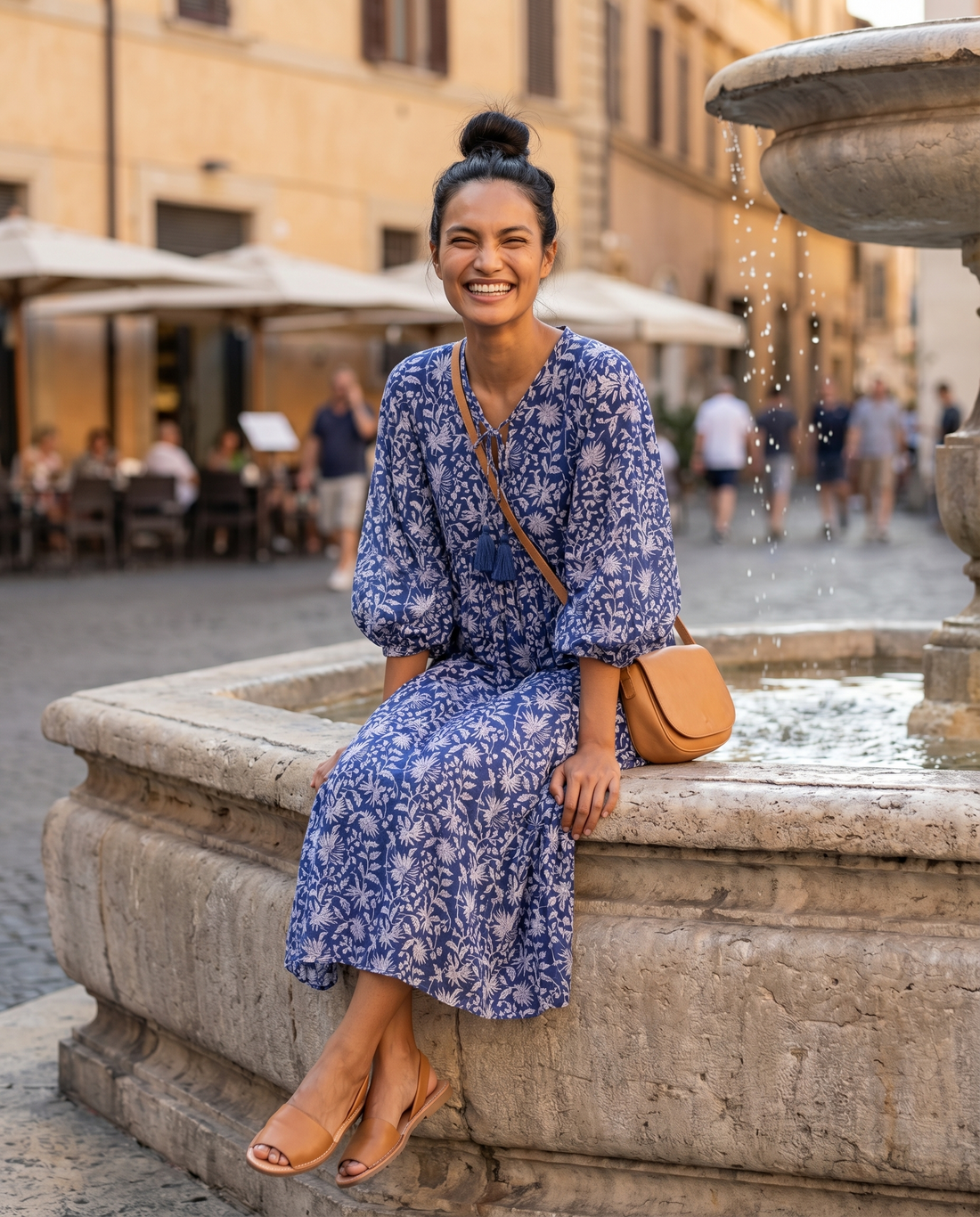 MAXI DRESS HANNAH Indigo Blue